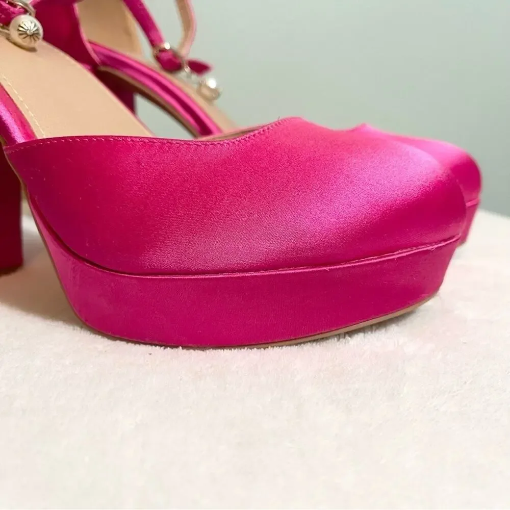 Fashion Nova Eliza Platform Pumps - Pink Size 9 WIDE